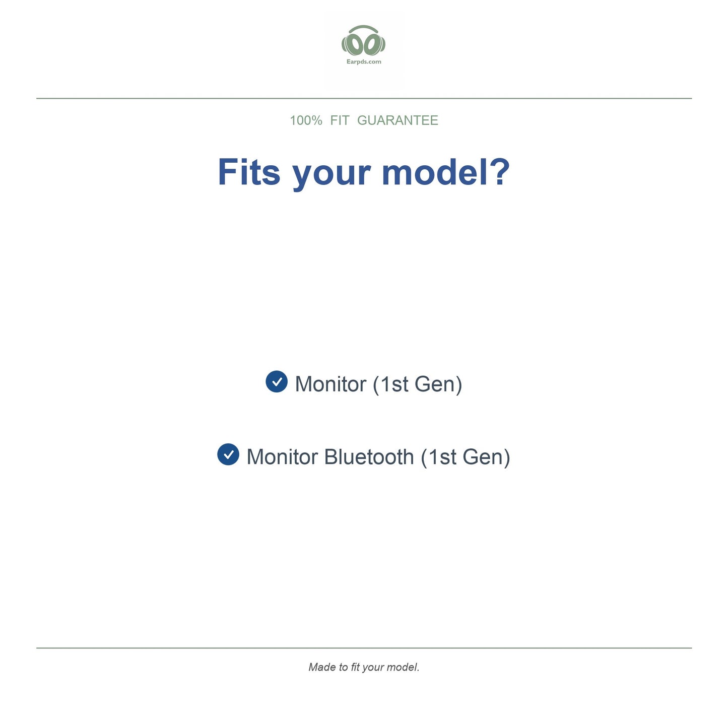 Oorkussens voor Marshall Monitor I – Geschikt voor Monitor, Monitor Bluetooth — Compatible models