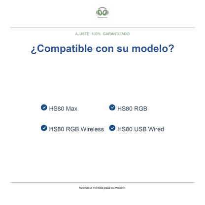 Almohadillas de repuesto para Corsair HS80 Series, modelos compatibles
