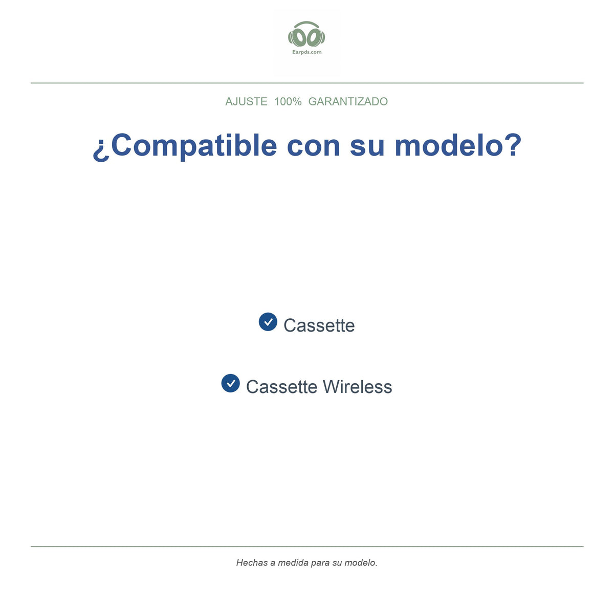 Almohadillas de repuesto para Skullcandy Cassette Series, modelos compatibles