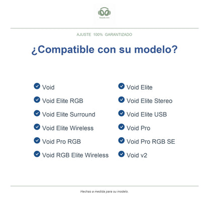 Almohadillas de repuesto para Corsair Void / Void Pro Series, modelos compatibles