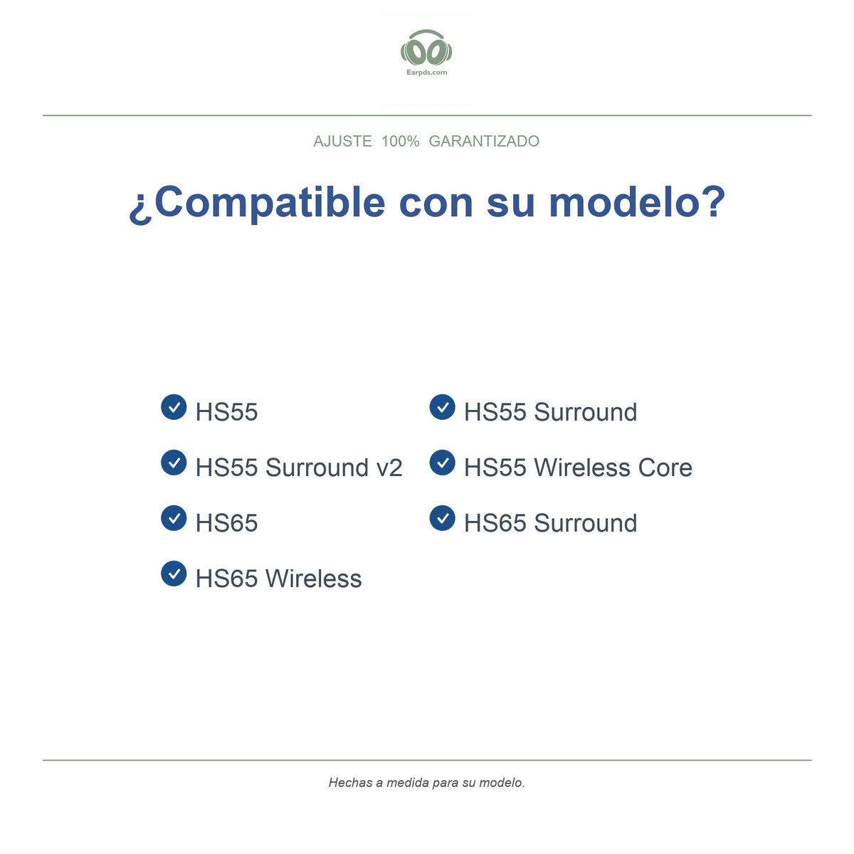Almohadillas de repuesto para Corsair HS55 / HS65 Series, modelos compatibles