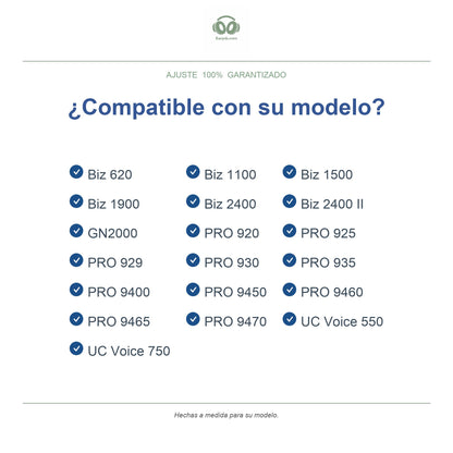 Almohadillas para Jabra PRO 920/930 & Biz Series, modelos compatibles