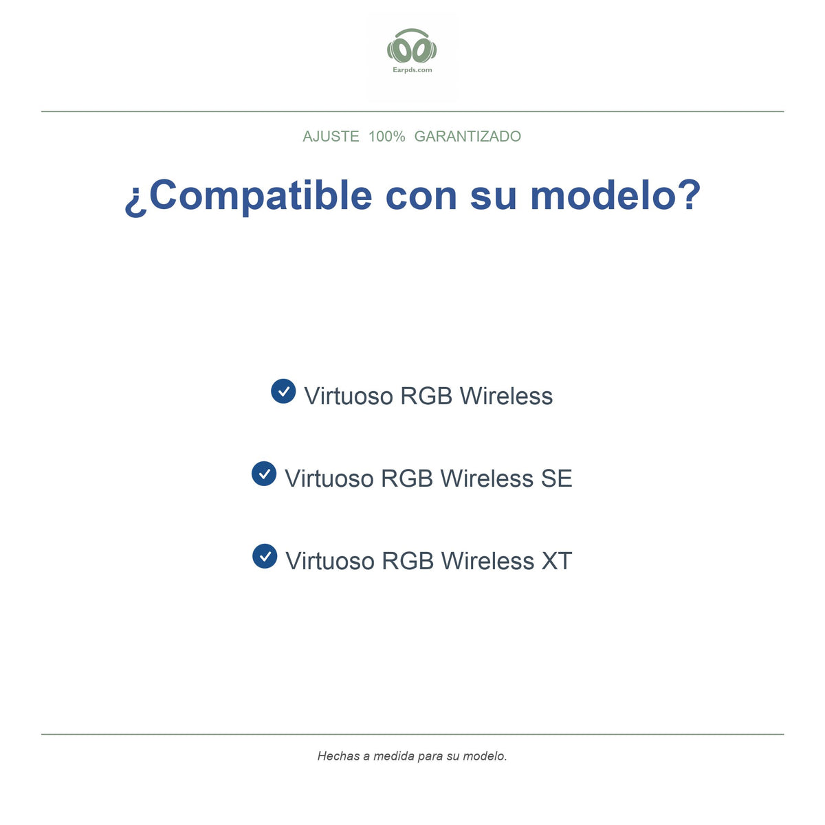 Almohadillas de repuesto para Corsair Virtuoso RGB Series, modelos compatibles