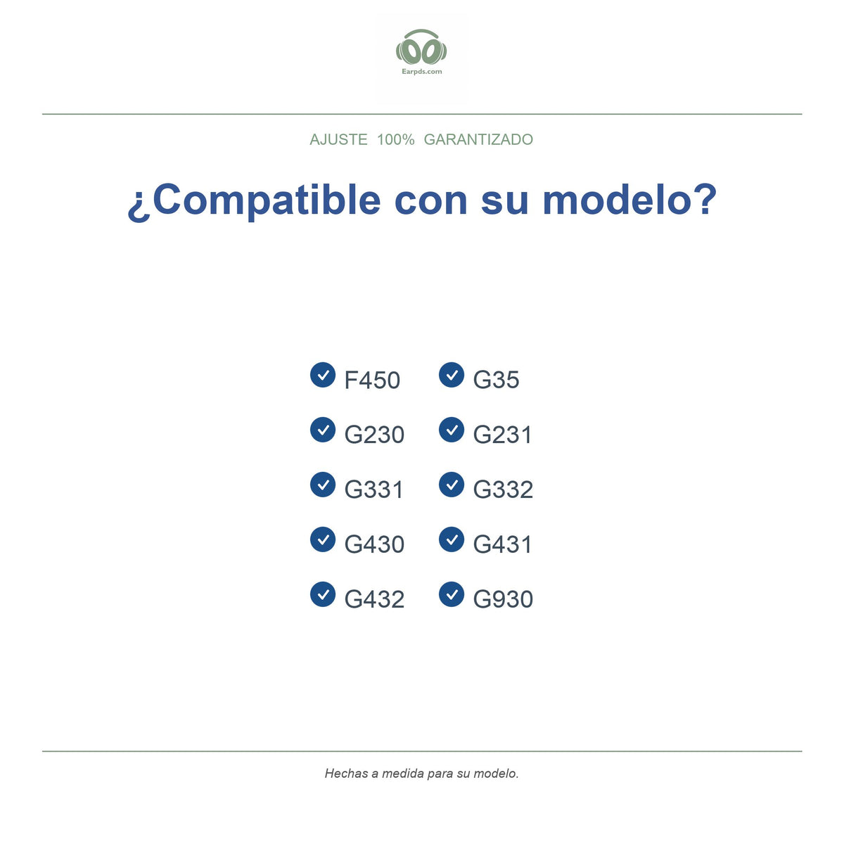 Almohadillas de repuesto para Logitech G430 / G230 Series, modelos compatibles