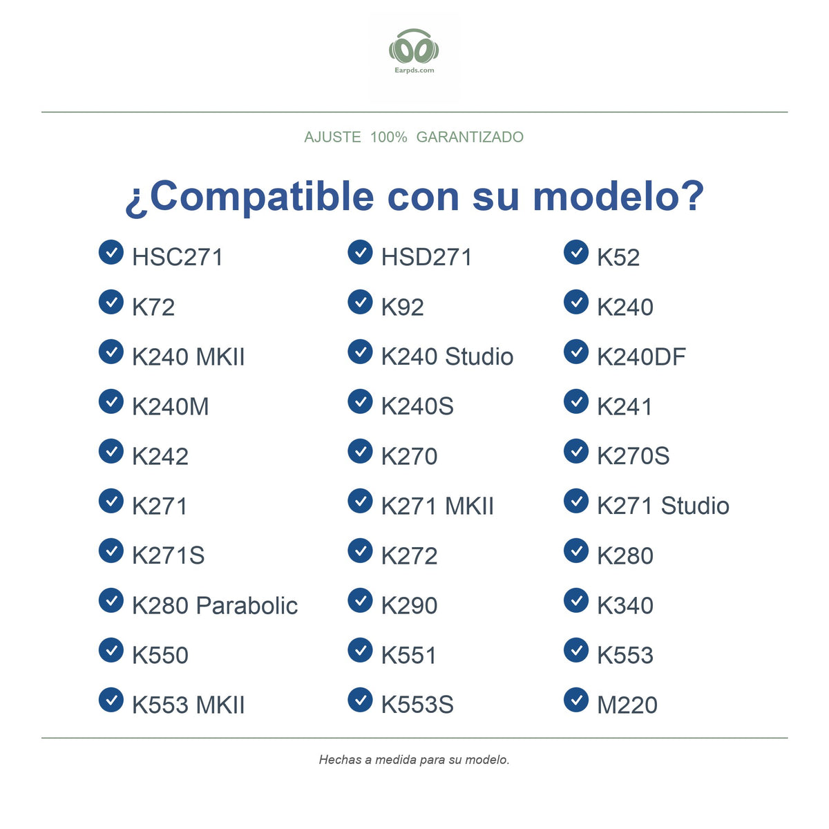 Almohadillas para AKG K240 / K271 Series | Almohadillas de repuesto para auriculares, compatibles con K240, K240S, K271, K271 MKII y más