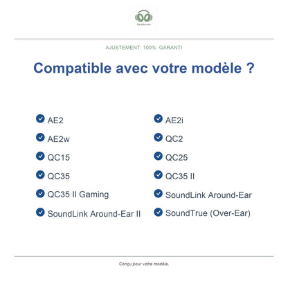 Oorkussens voor Bose QC / AE Serie – Geschikt voor QC25, QC35, QC35 II, AE2 en meer — Compatible models