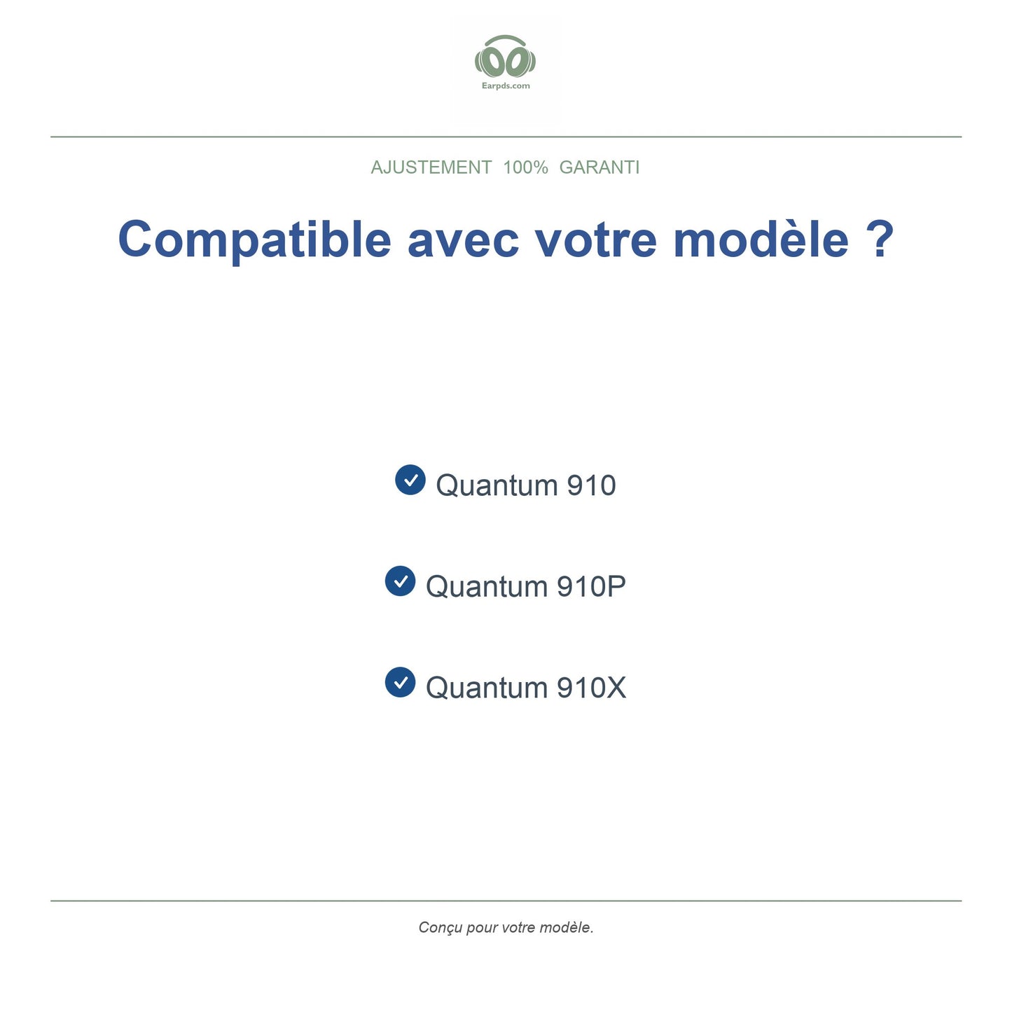 Oorkussens voor JBL Quantum 910 Serie – Geschikt voor Quantum 910, 910X, 910P — Compatible models