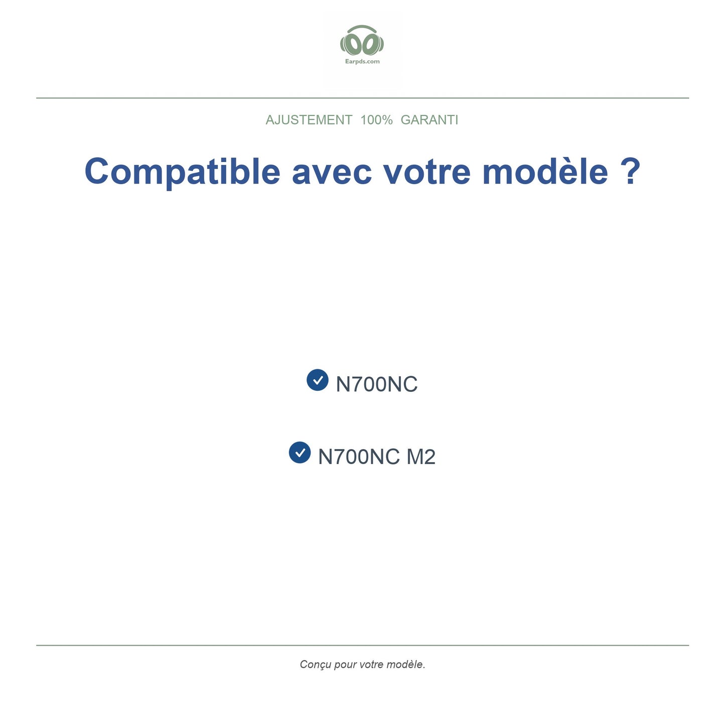 Oorkussens voor AKG N700NC Serie – Geschikt voor N700NC, N700NC M2 — Compatible models
