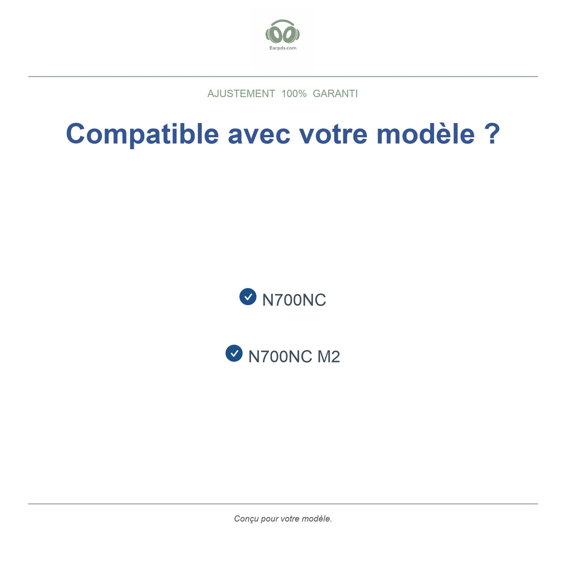 Coussinets pour AKG N700NC Serie – Adaptes pour N700NC, N700NC M2