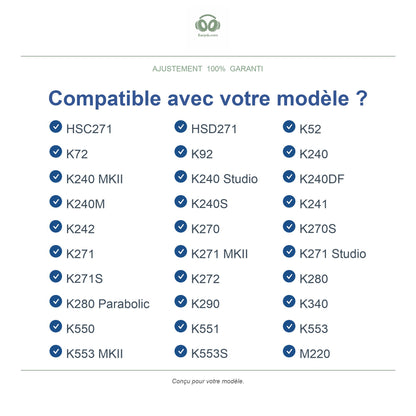 Oorkussens voor AKG K240 / K271 Serie – Geschikt voor K240, K240S, K271, K271 MKII en meer — Compatible models
