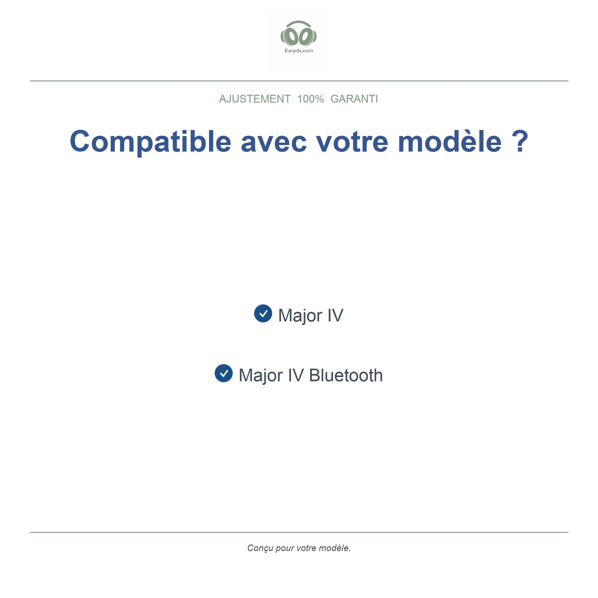 Coussinets pour Marshall Major IV – Adaptés aux Major IV, Major IV Bluetooth