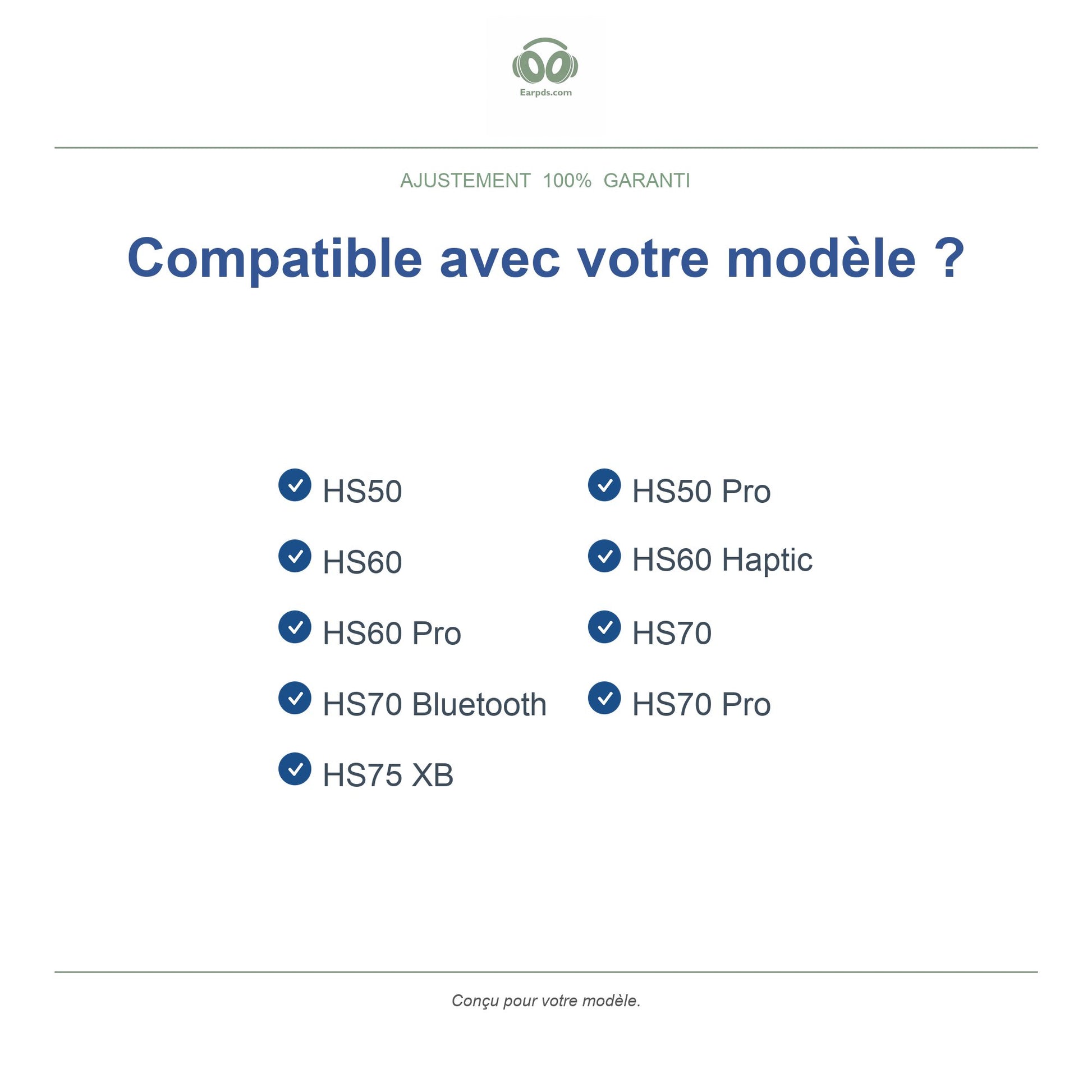 Coussinets pour Corsair série HS50 / HS70 – Adaptés aux HS50, HS60, HS70, HS75 XB et plus