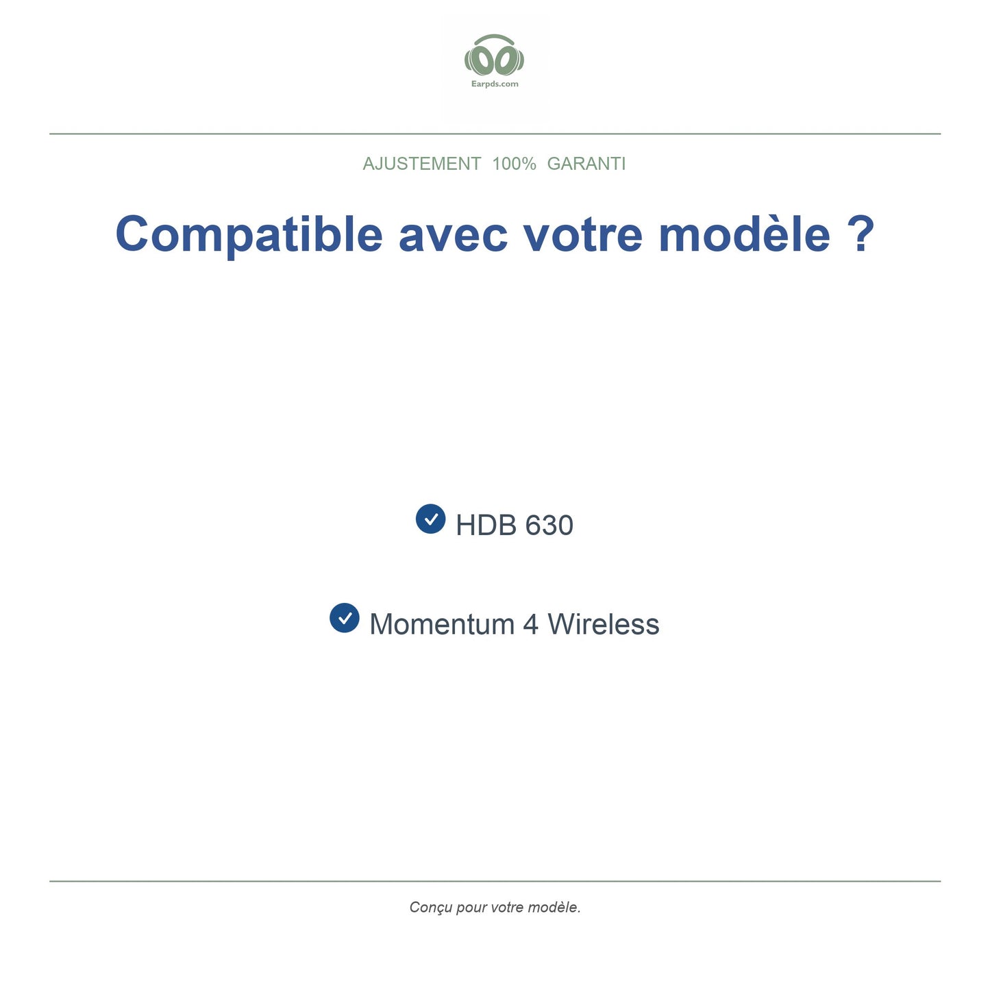 Oorkussens voor Sennheiser Momentum 4 Wireless – Geschikt voor Momentum 4 Wireless, HDB 630 — Compatible models