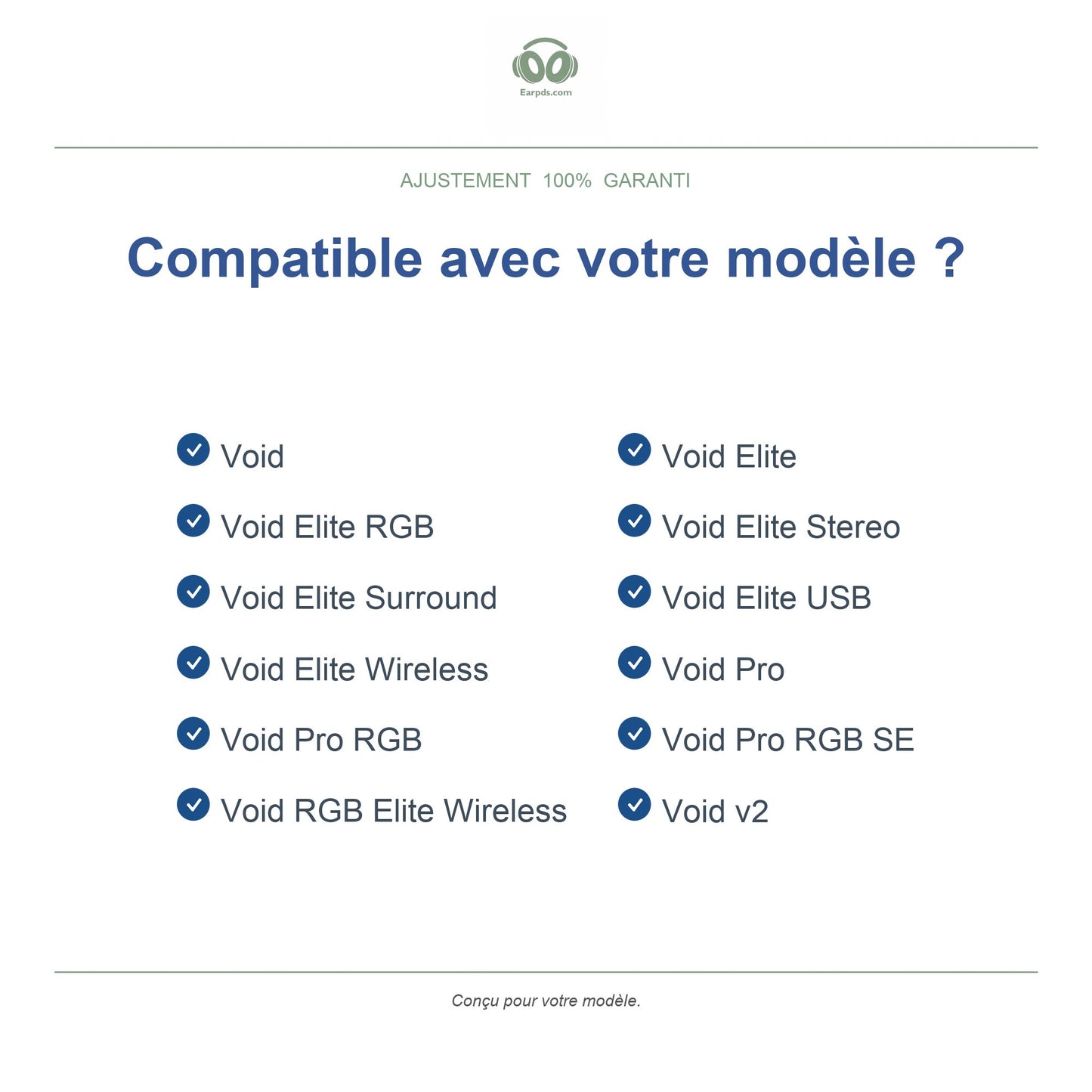 Oorkussens voor Corsair Void / Void Pro Serie – Geschikt voor Void Pro, Void Pro RGB, Void Elite en meer — Compatible models