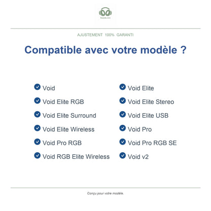 Oorkussens voor Corsair Void / Void Pro Serie – Geschikt voor Void Pro, Void Pro RGB, Void Elite en meer — Compatible models