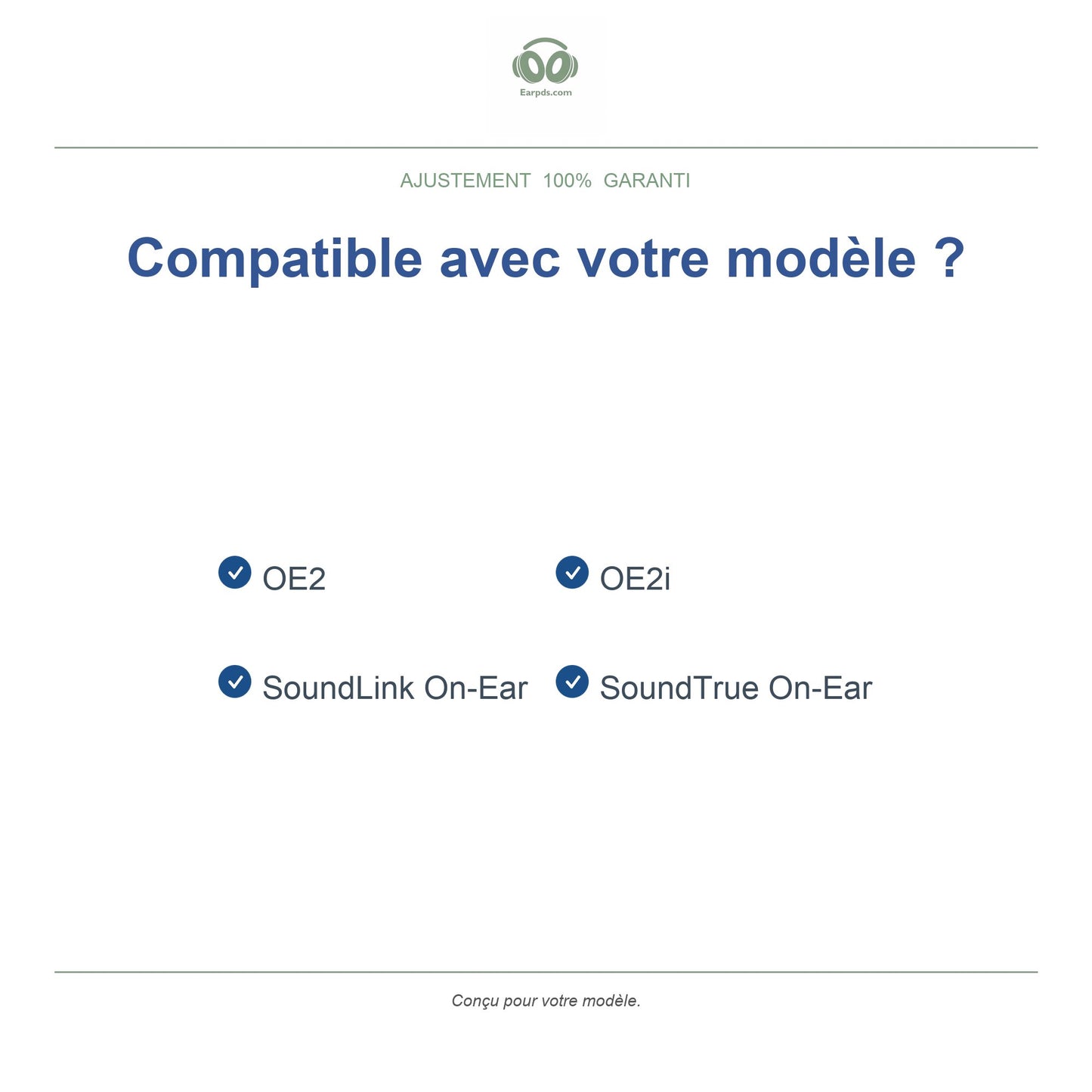 Oorkussens voor Bose On-Ear Serie – Geschikt voor OE2, OE2i, SoundTrue On-Ear, SoundLink On-Ear — Compatible models