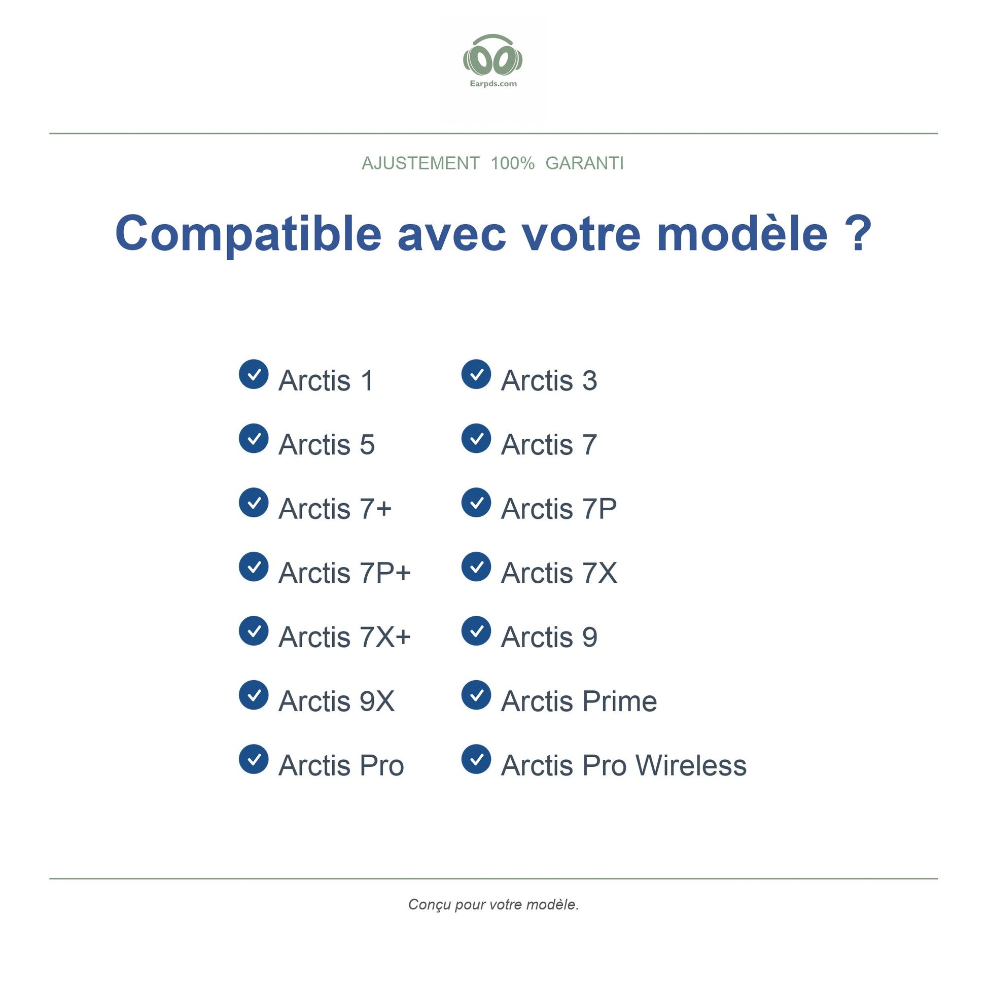 Coussinets pour SteelSeries Arctis Série – Adaptés à l'Arctis 7, Arctis 9, Arctis Pro et plus