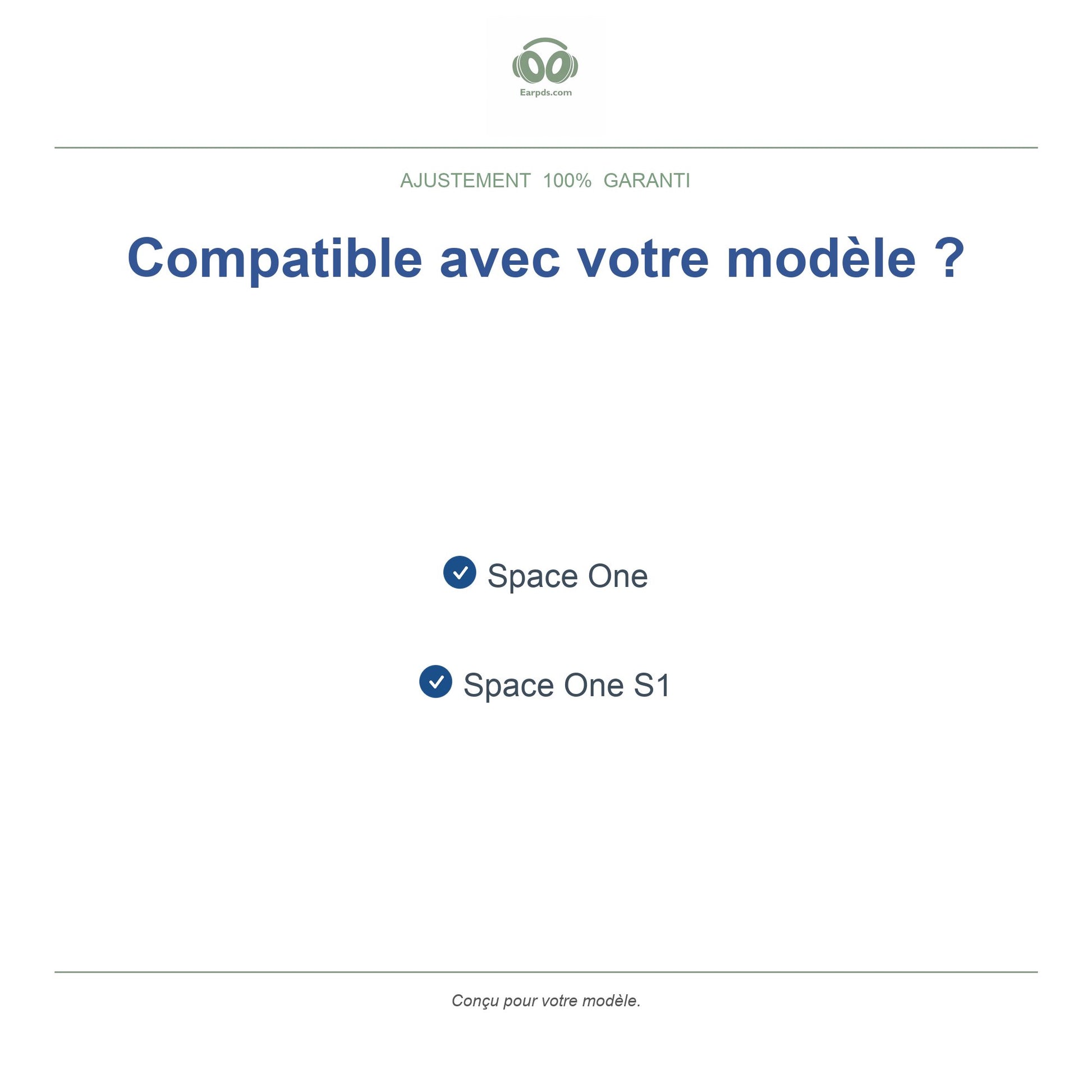 Coussinets pour Soundcore Space One – Adaptés au Space One, Space One S1
