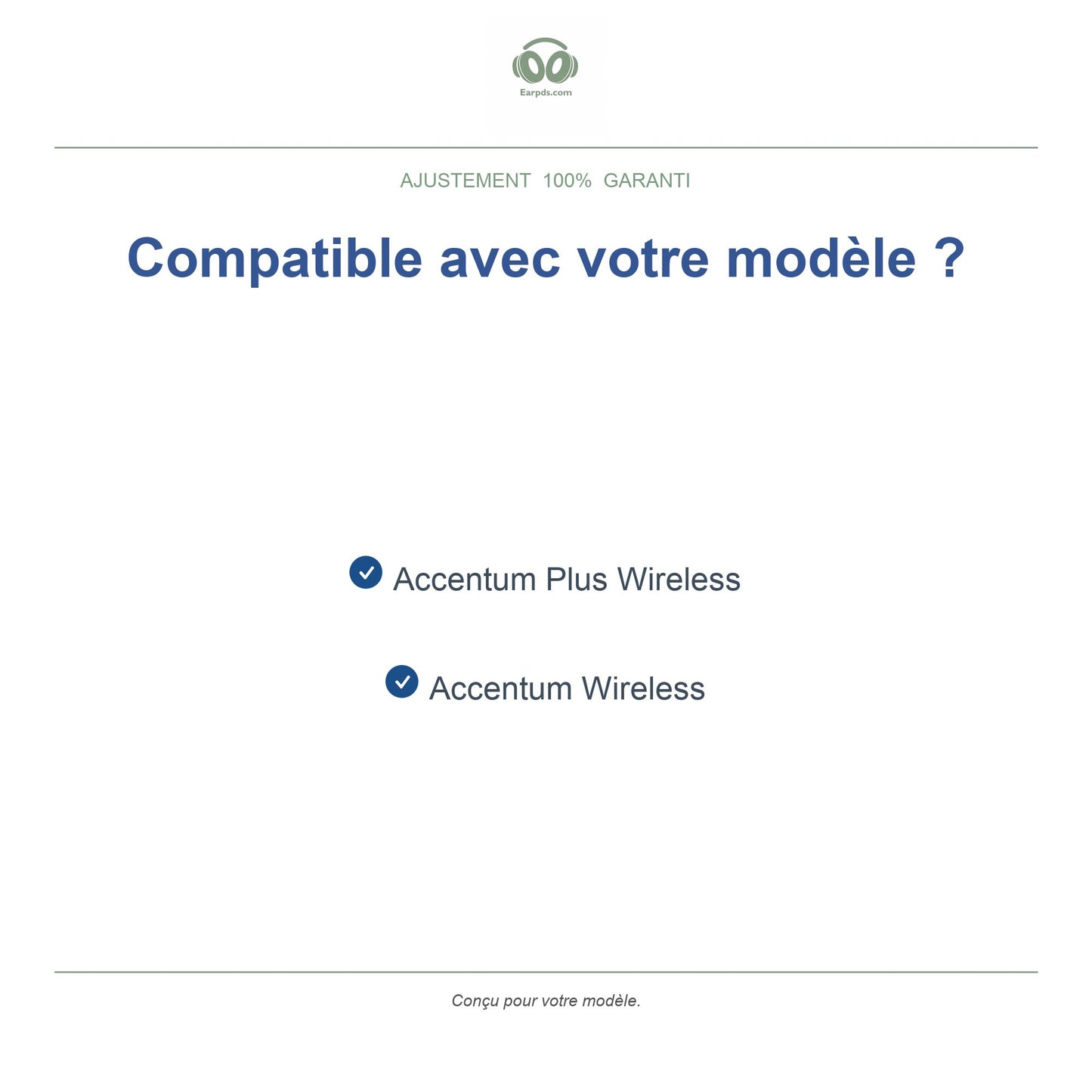Oorkussens voor Sennheiser Accentum Serie – Geschikt voor Accentum Wireless, Accentum Plus Wireless — Compatible models