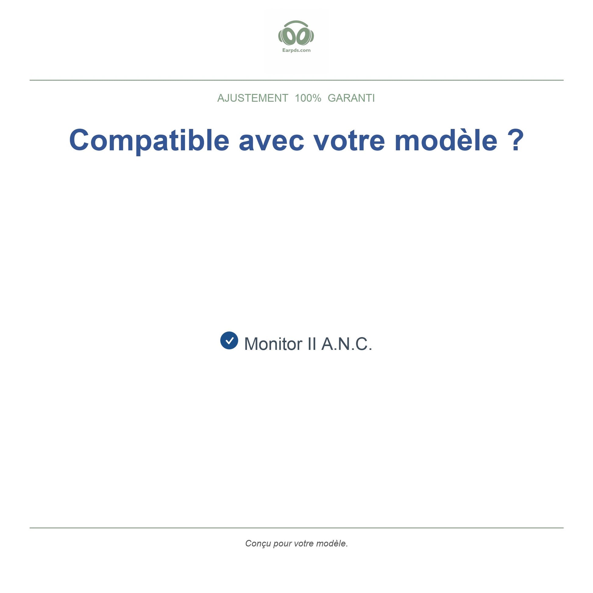 Coussinets pour Marshall Monitor II ANC – Adaptés au Monitor II A.N.C.
