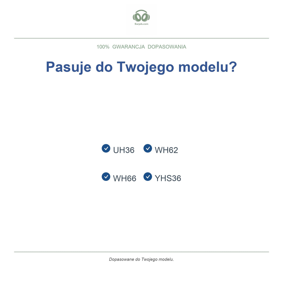 Gąbki do słuchawek Yealink WH62 / WH66 / UH36 / YHS36 | Pasują do WH62, WH66, UH36, YHS36 (Mono & Dual, Teams/UC)