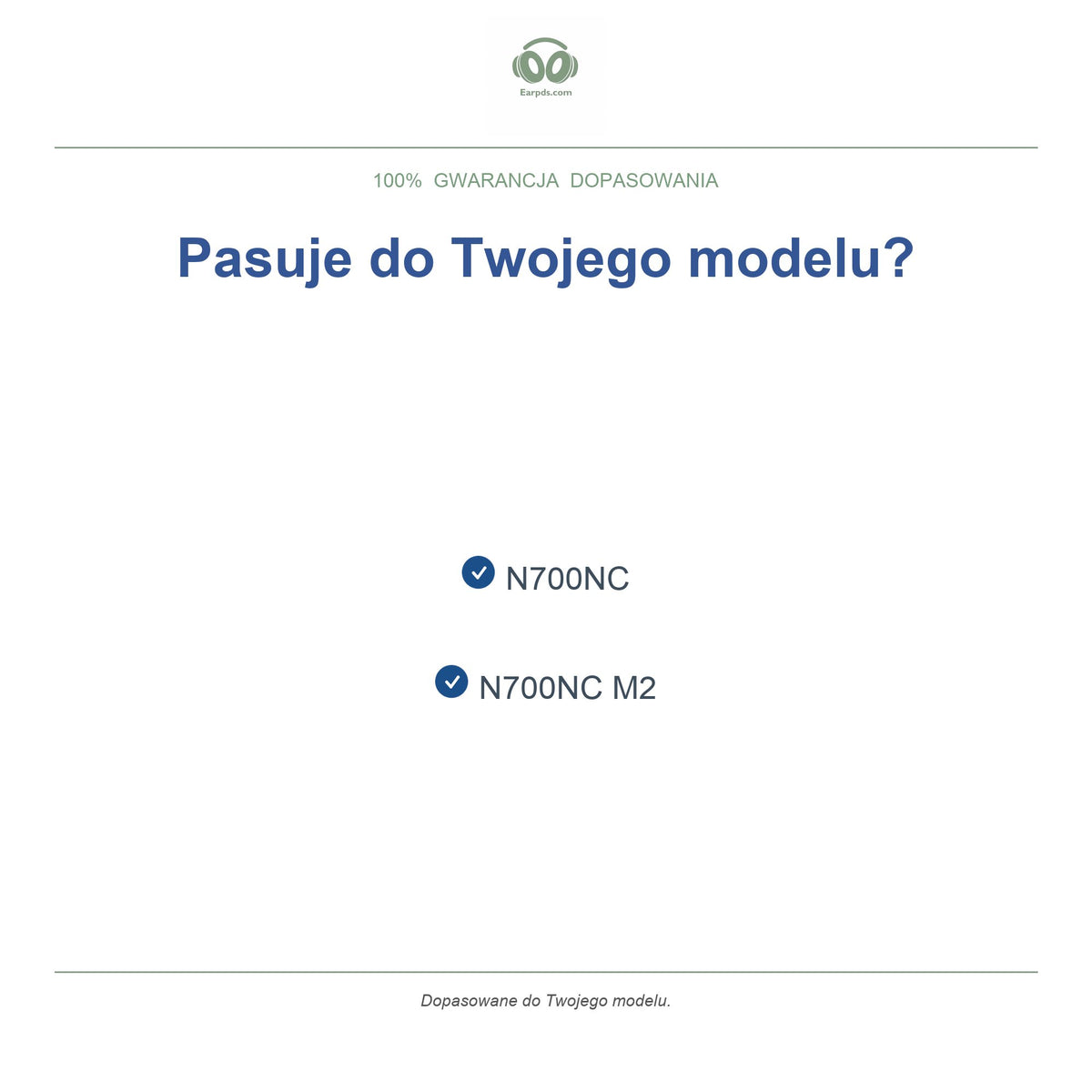 Gąbki do słuchawek AKG N700NC Series, kompatybilne modele