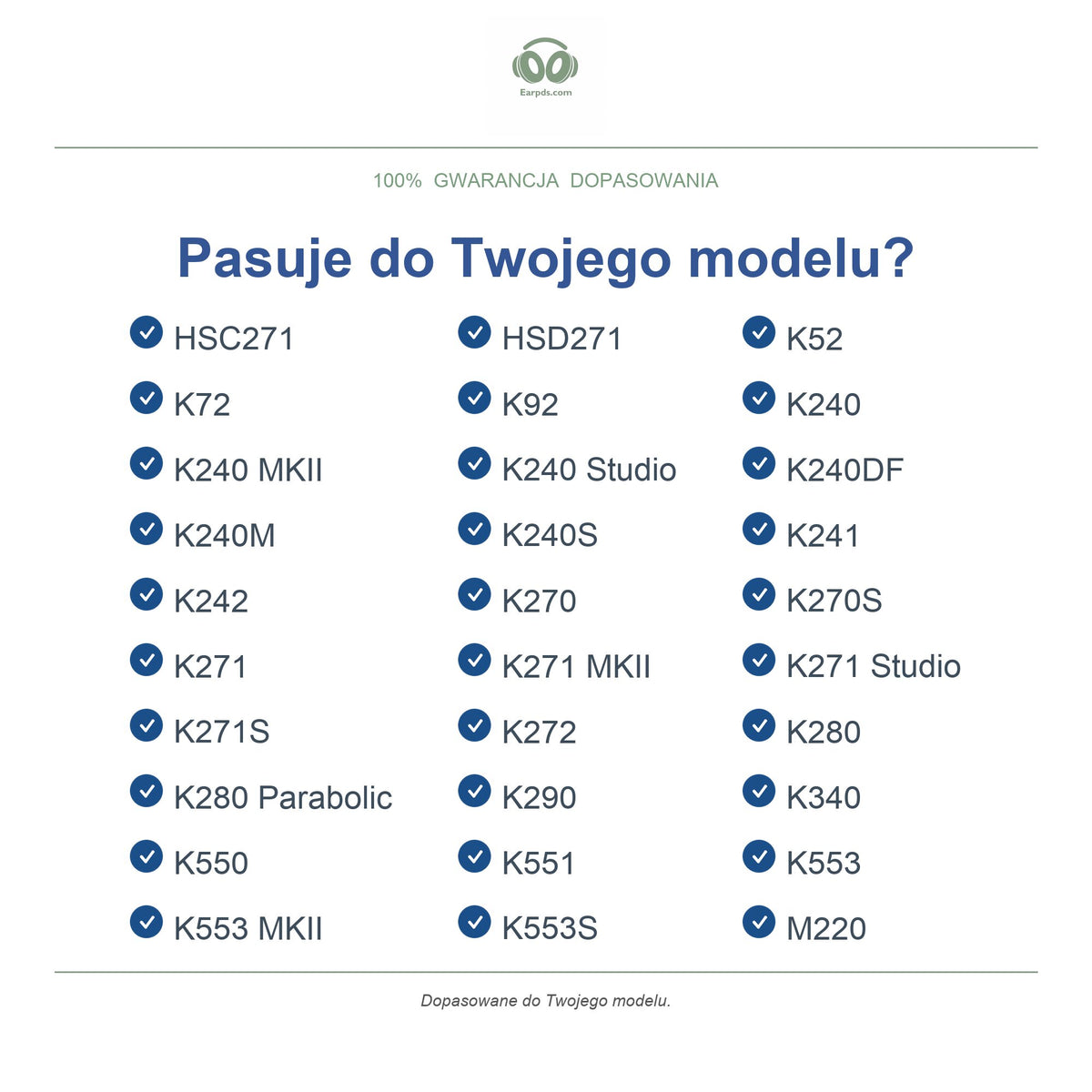 Gąbki do słuchawek AKG K240 / K271 Series | Pasują do K240, K240S, K271, K271 MKII i innych