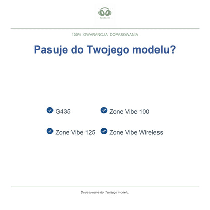 Wymienne gąbki do słuchawek Logitech G435 / Zone Vibe, kompatybilne modele