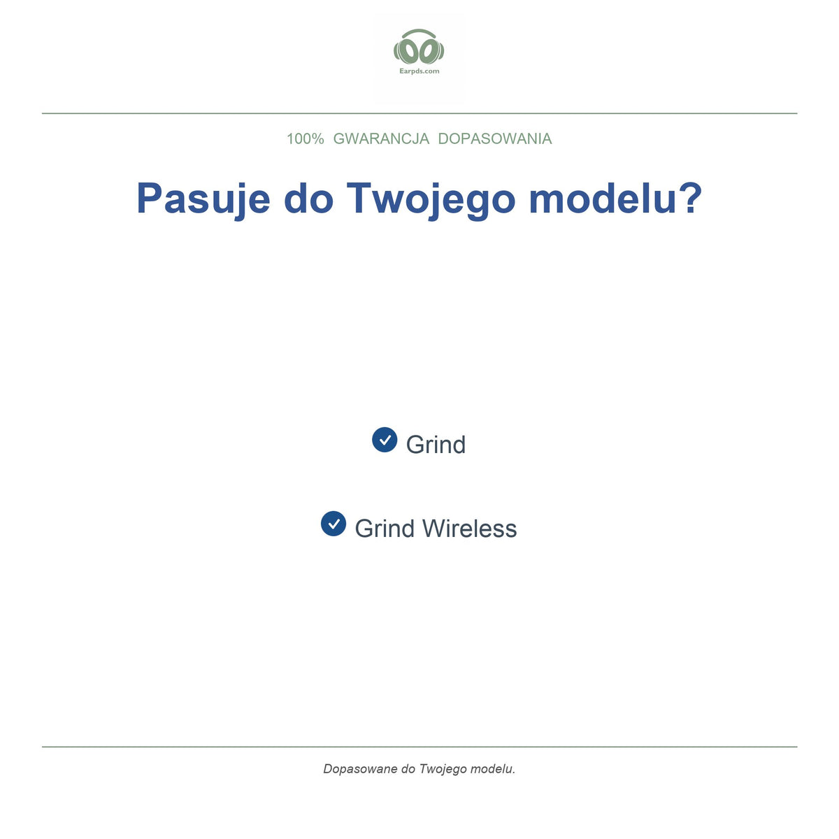 Gąbki do słuchawek Skullcandy Grind Series, kompatybilne modele