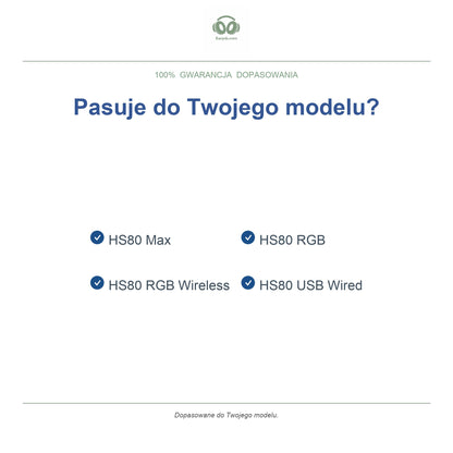 Gąbki do słuchawek Corsair HS80 Series, wymienne, kompatybilne modele