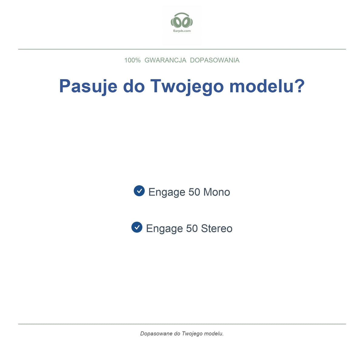 Gąbki do słuchawek Jabra Engage 50 (1st gen), kompatybilne modele