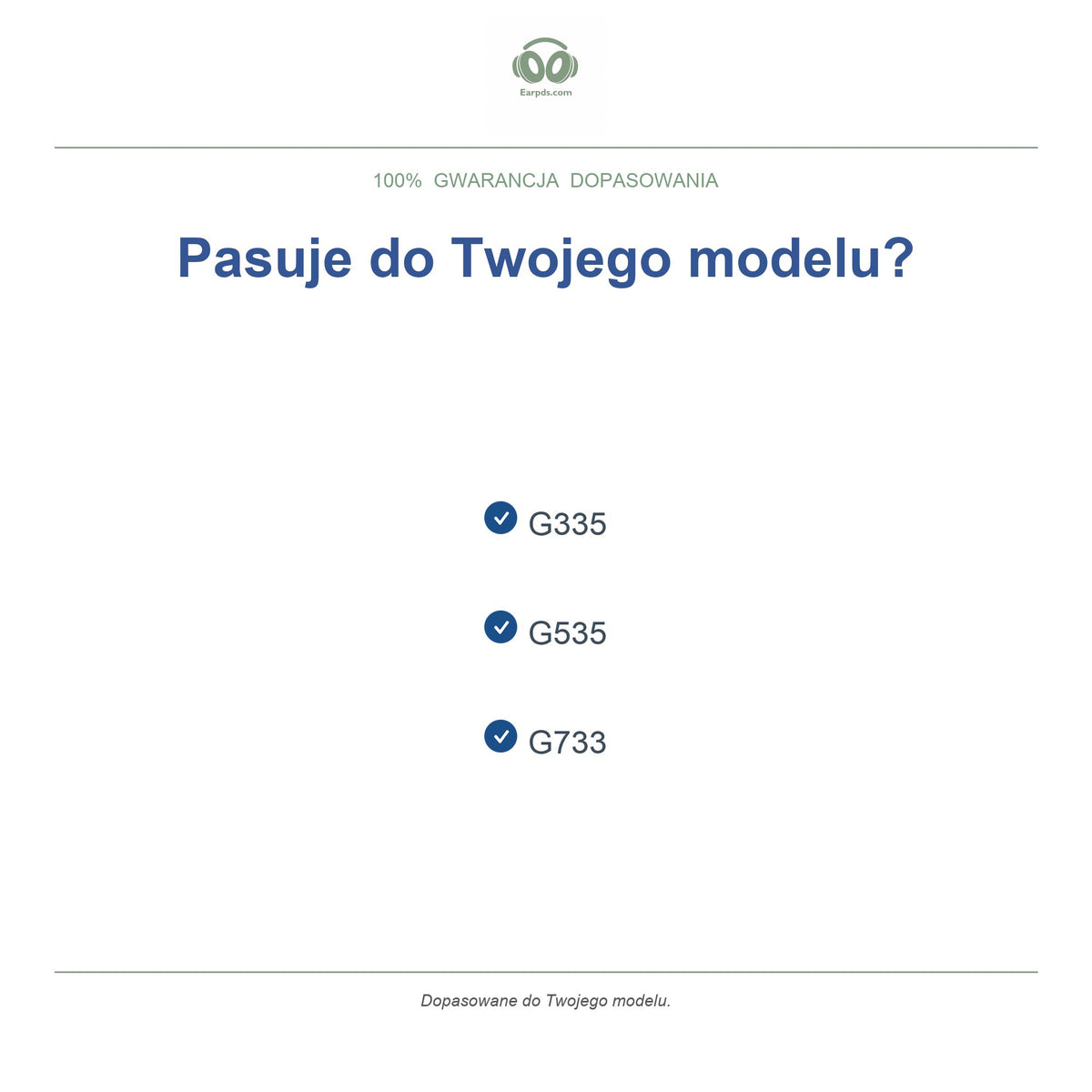 Gąbki do słuchawek Logitech G733 / G535 Series, wymienne, kompatybilne modele