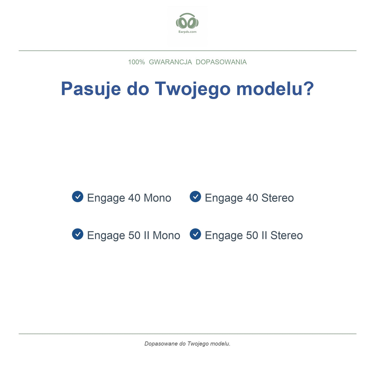 Gąbki do słuchawek Jabra Engage 50 II & 40, kompatybilne modele