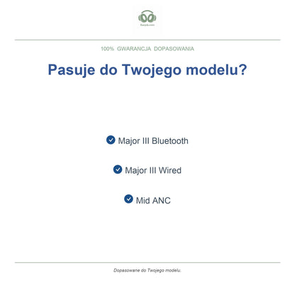 Gąbki do słuchawek Marshall Major III / Mid ANC, wymienne, kompatybilne modele