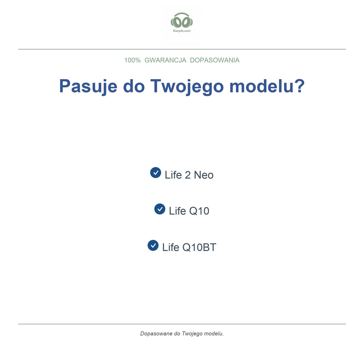 Gąbki do słuchawek Soundcore Life Q10 Series, kompatybilne modele