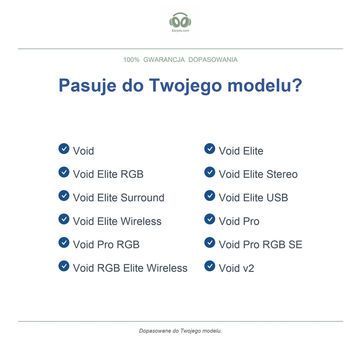 Gąbki do słuchawek Corsair Void / Void Pro Series | Pasują do Void Pro, Void Pro RGB, Void Elite i innych