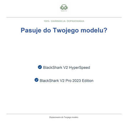 Gąbki do słuchawek Razer BlackShark V2 Pro 2023, kompatybilne modele
