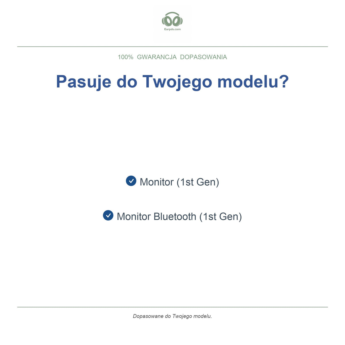 Gąbki do słuchawek Marshall Monitor I, wymienne, kompatybilne modele