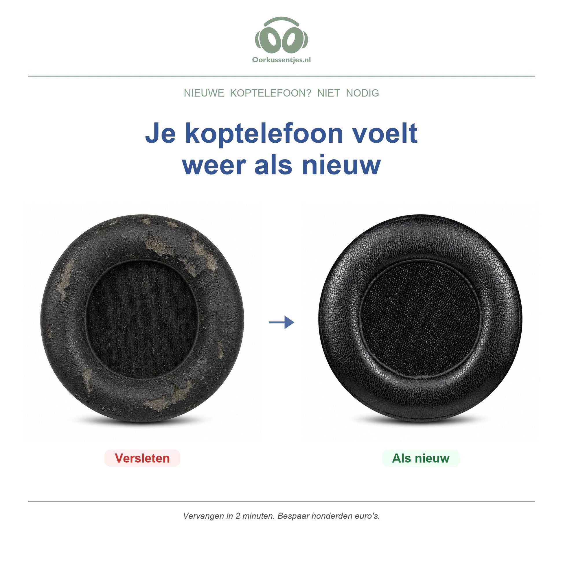 Oorkussens voor Beats Executive – Geschikt voor Beats Executive — Before and after