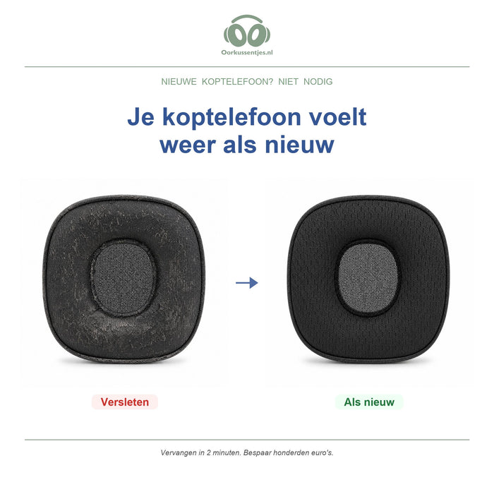 Oorkussens voor Marshall Major V – Geschikt voor Major V, Major V Bluetooth — Before and after