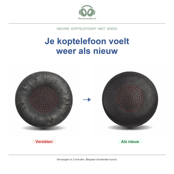 Oorkussens voor Poly Voyager Focus UC – Geschikt voor Voyager Focus UC, B825 — Before and after
