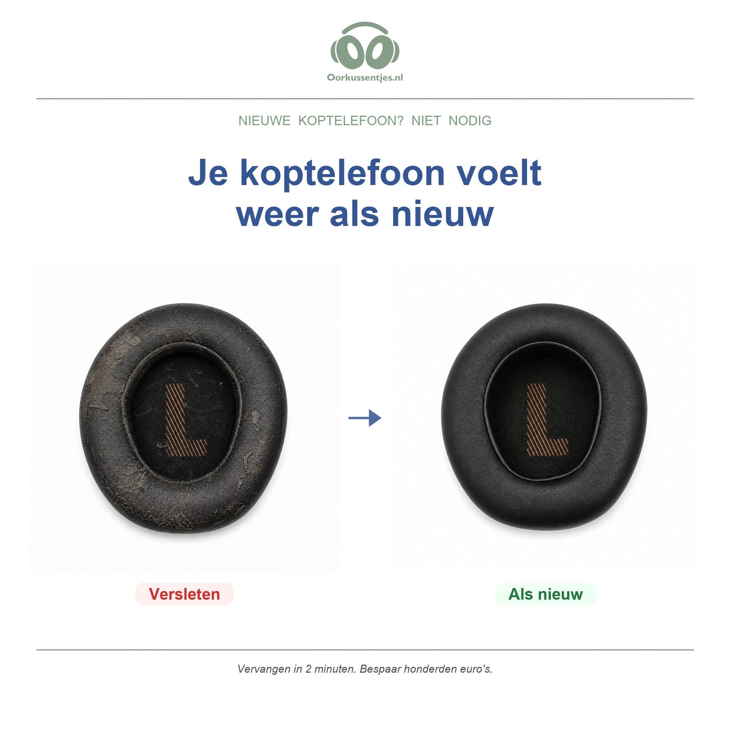 Oorkussens voor JBL Quantum ONE – Geschikt voor JBL Quantum ONE — Before and after