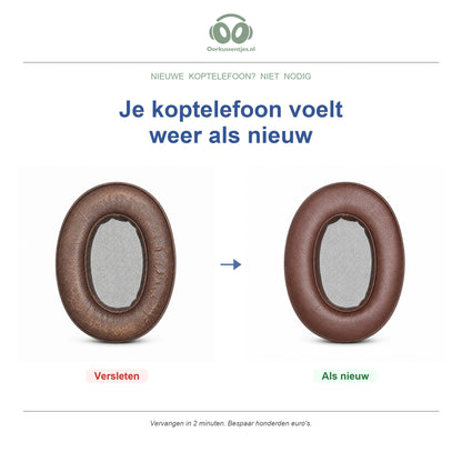 Oorkussens voor Sony MDR-1A / MDR-1R Serie – Geschikt voor MDR-1A, MDR-1ADAC, MDR-1R, MDR-1RMK2 — Before and after