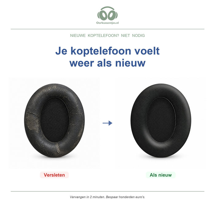 Oorkussens voor Soundcore Life Q20 Serie – Geschikt voor Life Q20, Life Q20+, Life Q20i en meer — Before and after