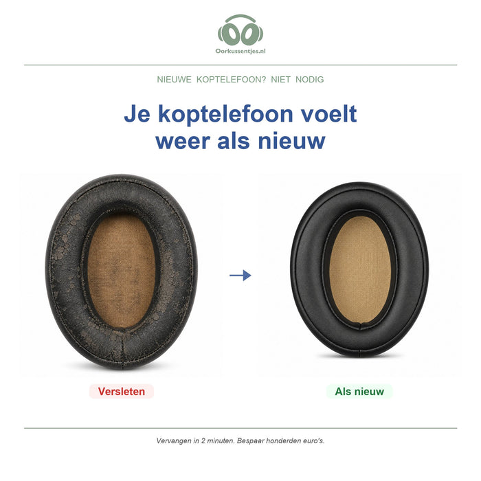 Oorkussens voor Sennheiser Momentum On-Ear – Geschikt voor Momentum On-Ear, Momentum 2.0 On-Ear, HD1 On-Ear — Before and after