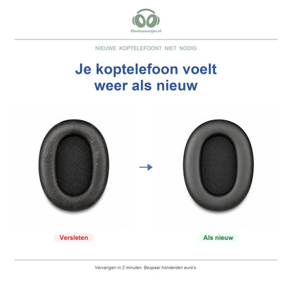 Oorkussens voor Sony WH-1000XM6 – Geschikt voor WH-1000XM6 — Before and after