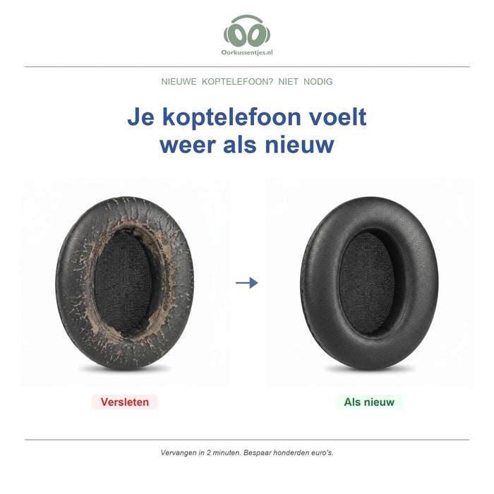 Oorkussens voor Sony WH-XB910N – Geschikt voor WH-XB910N — Before and after