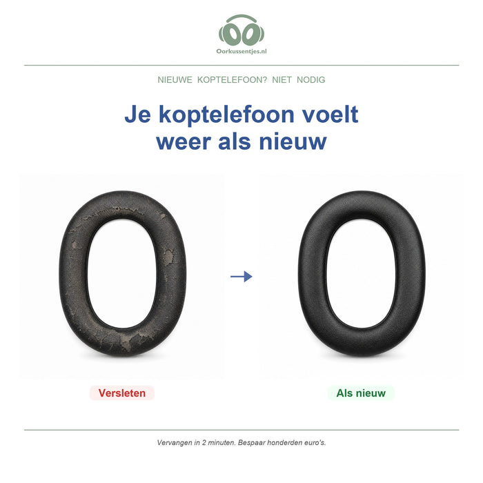 Oorkussens voor Jabra Elite 85h Serie – Geschikt voor Elite 85h, Elite 85h UC — Before and after
