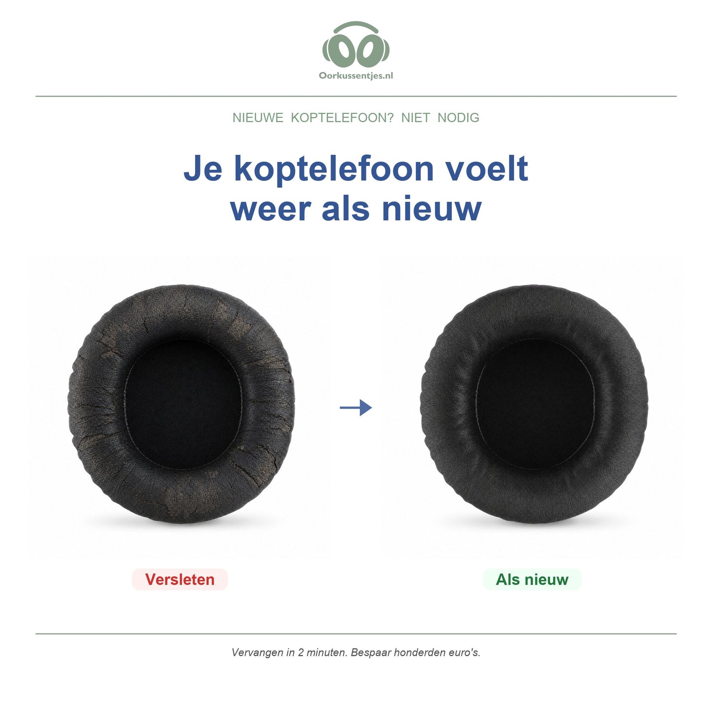 Oorkussens voor SteelSeries Siberia Serie – Geschikt voor Siberia V1, V2, V3 en meer — Before and after