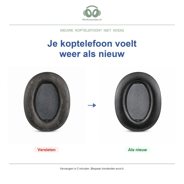 Oorkussens voor Sony h.ear on 3 – Geschikt voor WH-H910N — Before and after